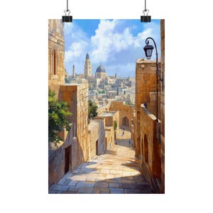 Jerusalem Sunlight: Anime-Inspired Old City Wall Art