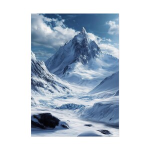Arte mural de la Antártida invernal, póster de majestuosidad helada, impresión de vista panorámica, paisaje antártico