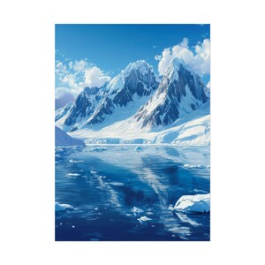 Majestad congelada: póster de invierno en la Antártida, arte con vistas panorámicas, impresión de paisajes de la Antártida
