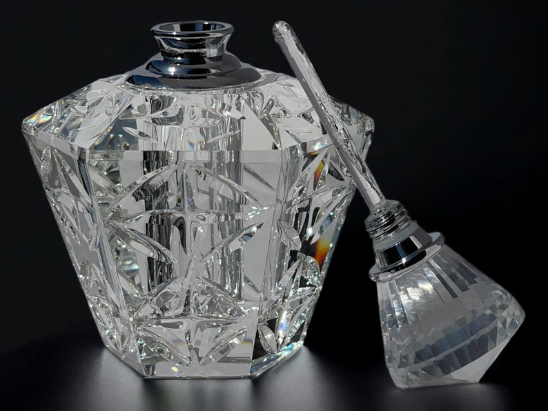 Refillable Crystal Glass Perfume Bottle Etsy