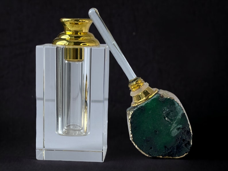 Refillable Crystal Glass Perfume Bottle Etsy