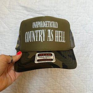 Unapologetically Country As Hell Country Trucker Hat | country music trucker hat | western wear | concert hat