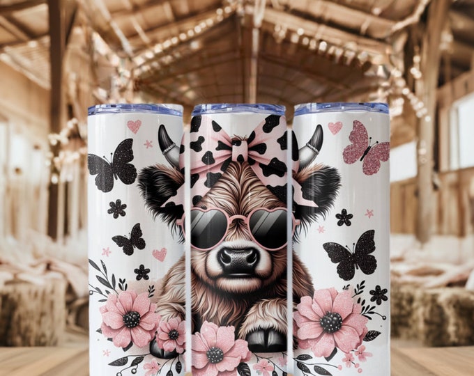 Highland Cow Spring Tumblers