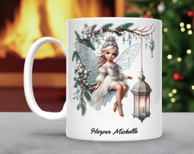 Personalized Christmas Fairy Mugs (26 designs)