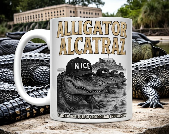 N.I.C.E. Alligator Alcatraz Mugs