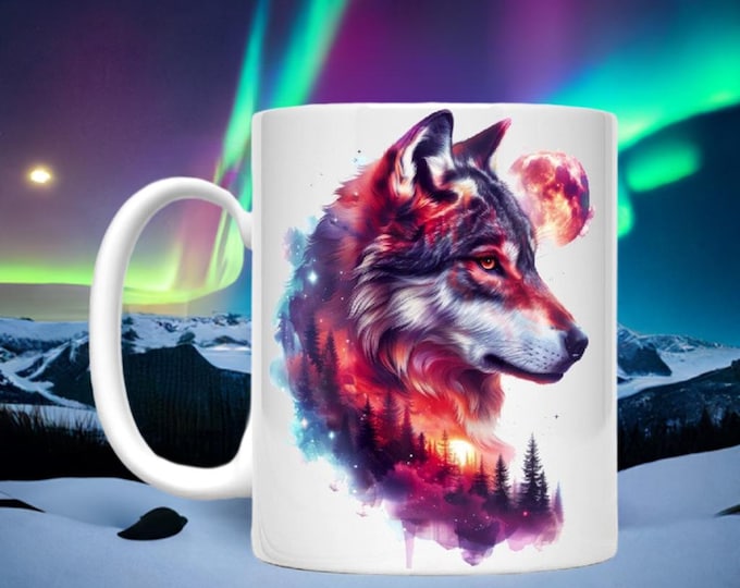 Artistic Wolf Mugs