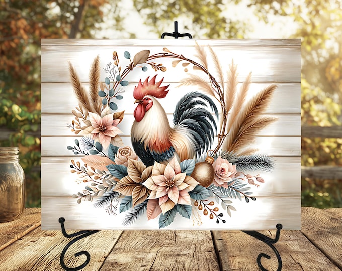 Rooster Glass Cutting Board