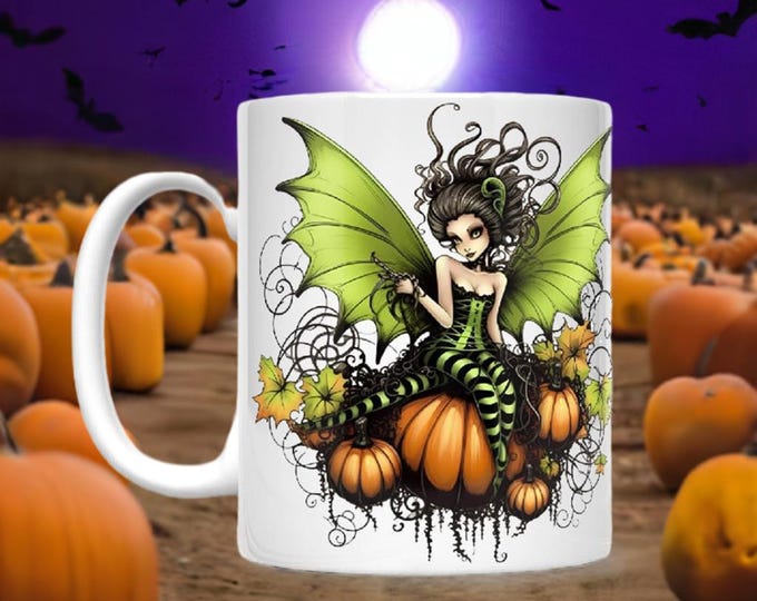 Green Halloween Fae Mugs