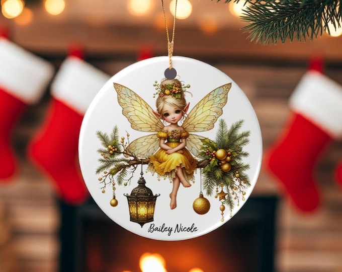 Personalized Christmas Fairy Ornament (21 fairy designs)