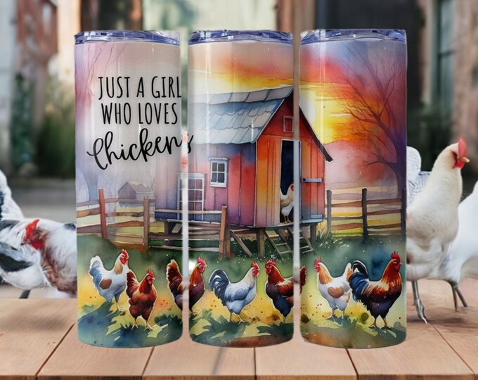 Just a Girl Who Loves Chickens Tumbler