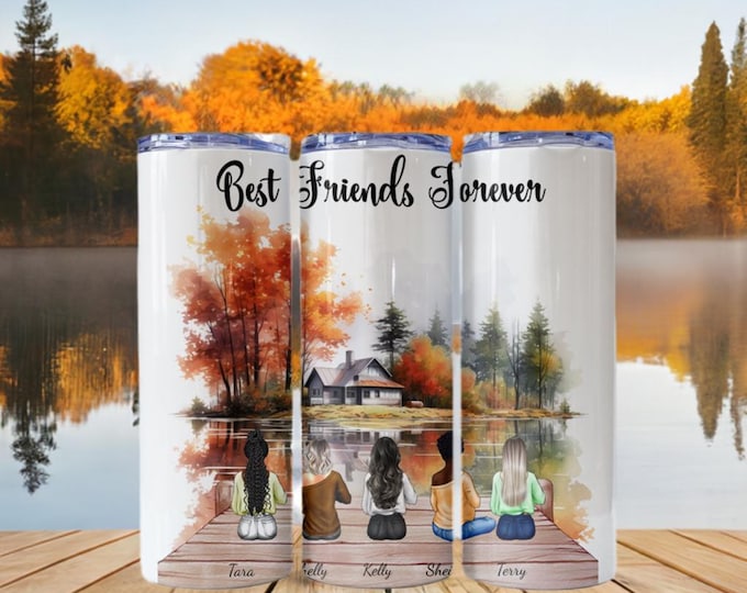 Fall Friends Customizable Tumbler