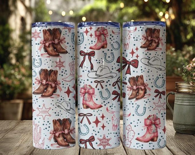 Boots and Bows Cowgirl Tumbler