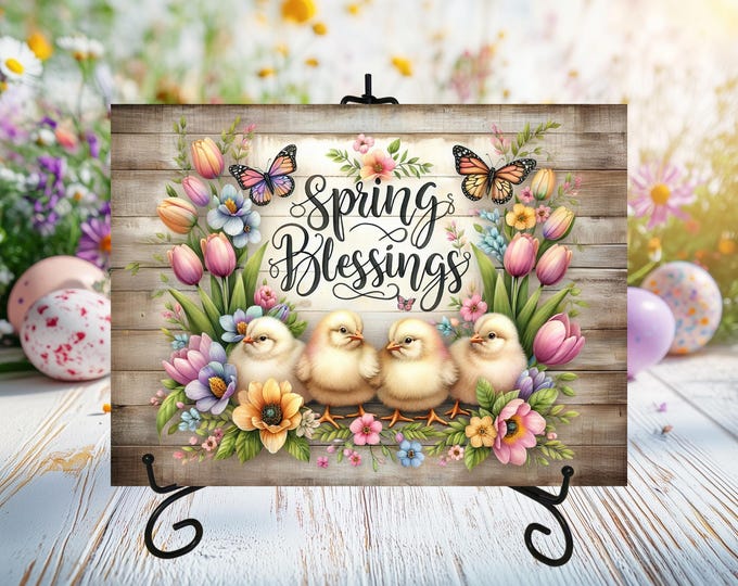 Spring Blessings Glass Cutting Board