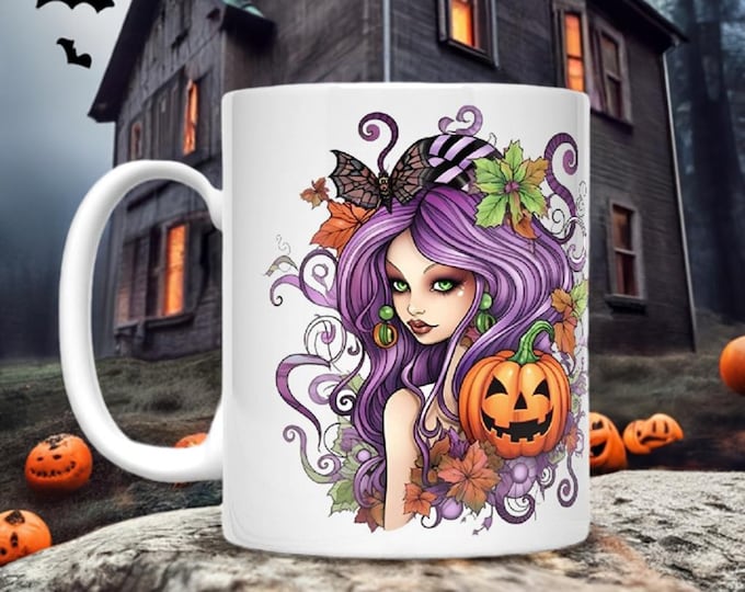 Purple Halloween Fae Mugs