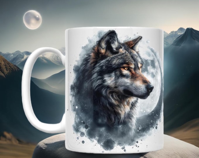 Moon Wolf Mugs