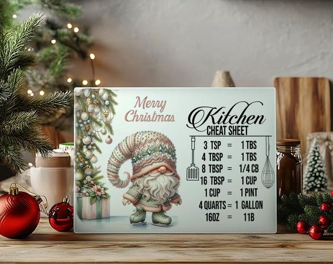 Customizable Gnome/Kitchen Conversion Glass Cutting Board