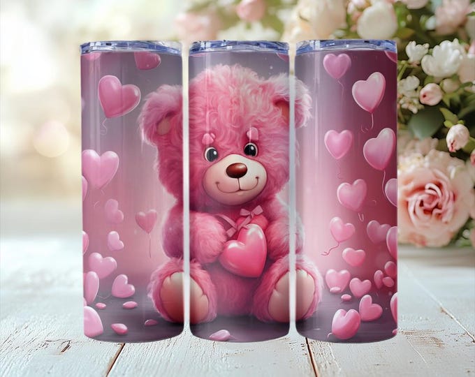 Valentine Teddy Bear Tumbler
