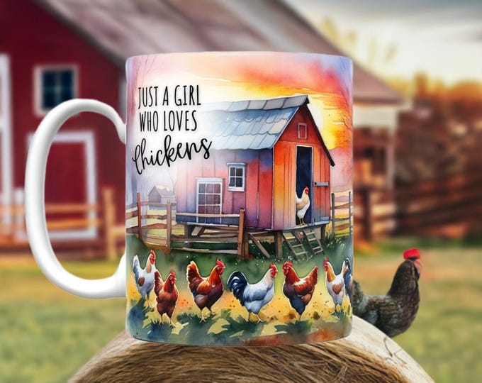 Girl Who Loves Chickens Mug