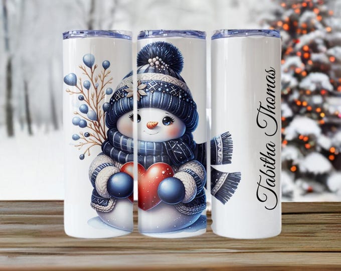 Personalized Snowman/Snowwoman Tumblers (30 designs)
