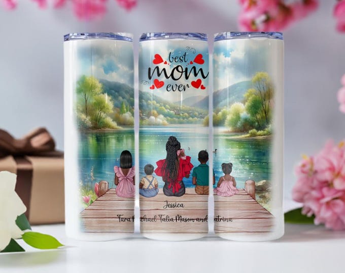 Mother's Day Tumbler with Children Including Newborn