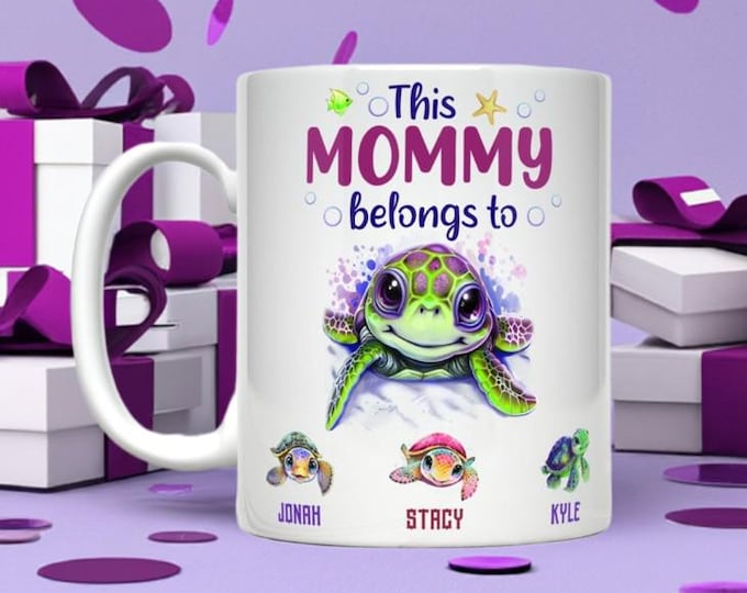 Customizable Turtle Mug for Moms