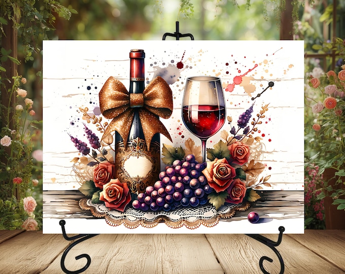 Artistic Wine Glass Cutting Board
