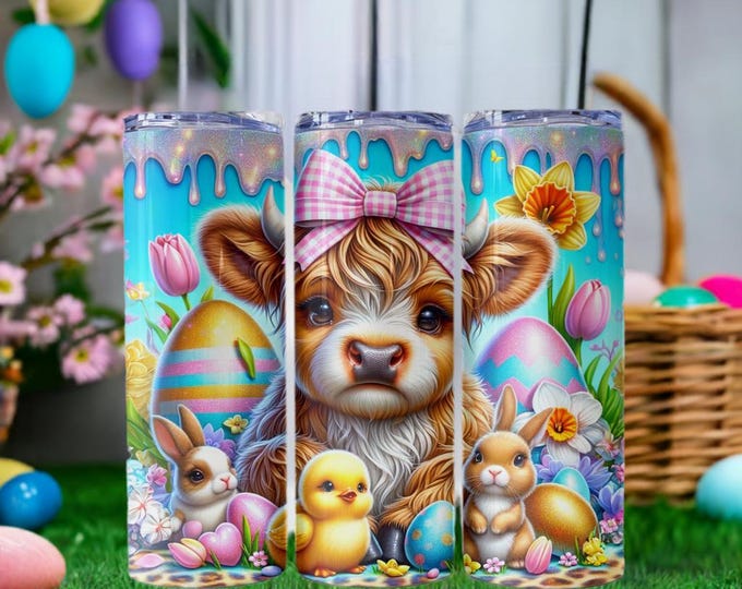 Easter Highland Cow Tumblers