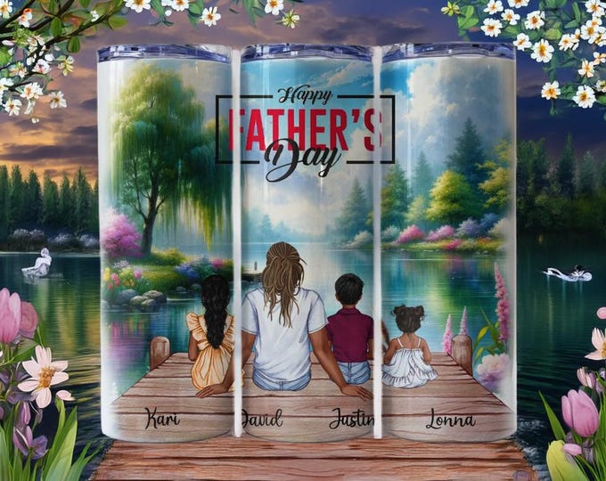 Father's Day with Children Customizable Tumbler