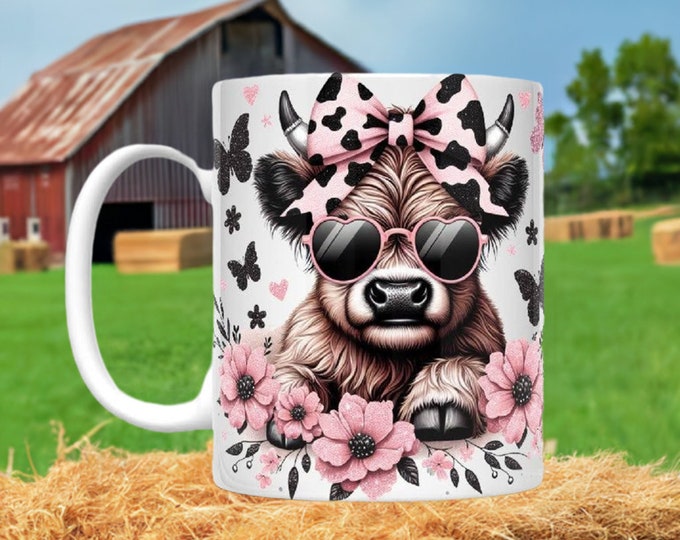 Highland Cow Spring Mugs