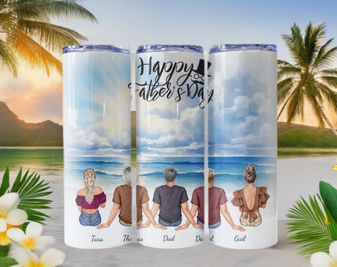 Father with Grown Children Customizable Tumbler
