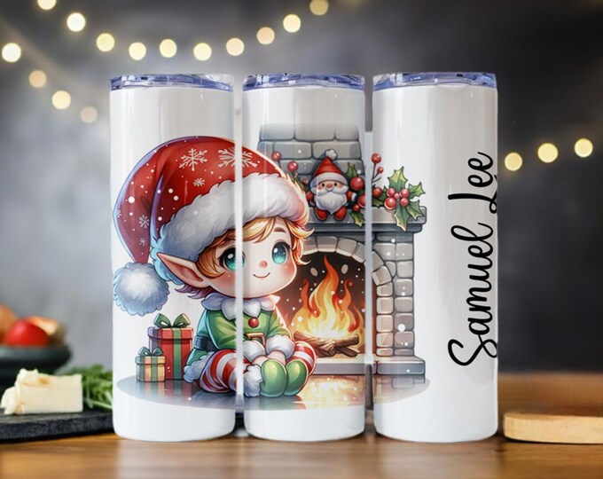 Christmas Elf Personalized Tumbler (18 elf choices)