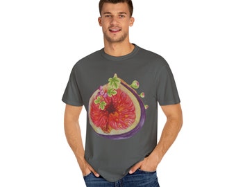 Fig fruit shirt, graphic tee, aesthetic fruit shirt, fig design, vintage aesthetic shirt, fig shirt, trendy crewneck, comfort colors t-shirt