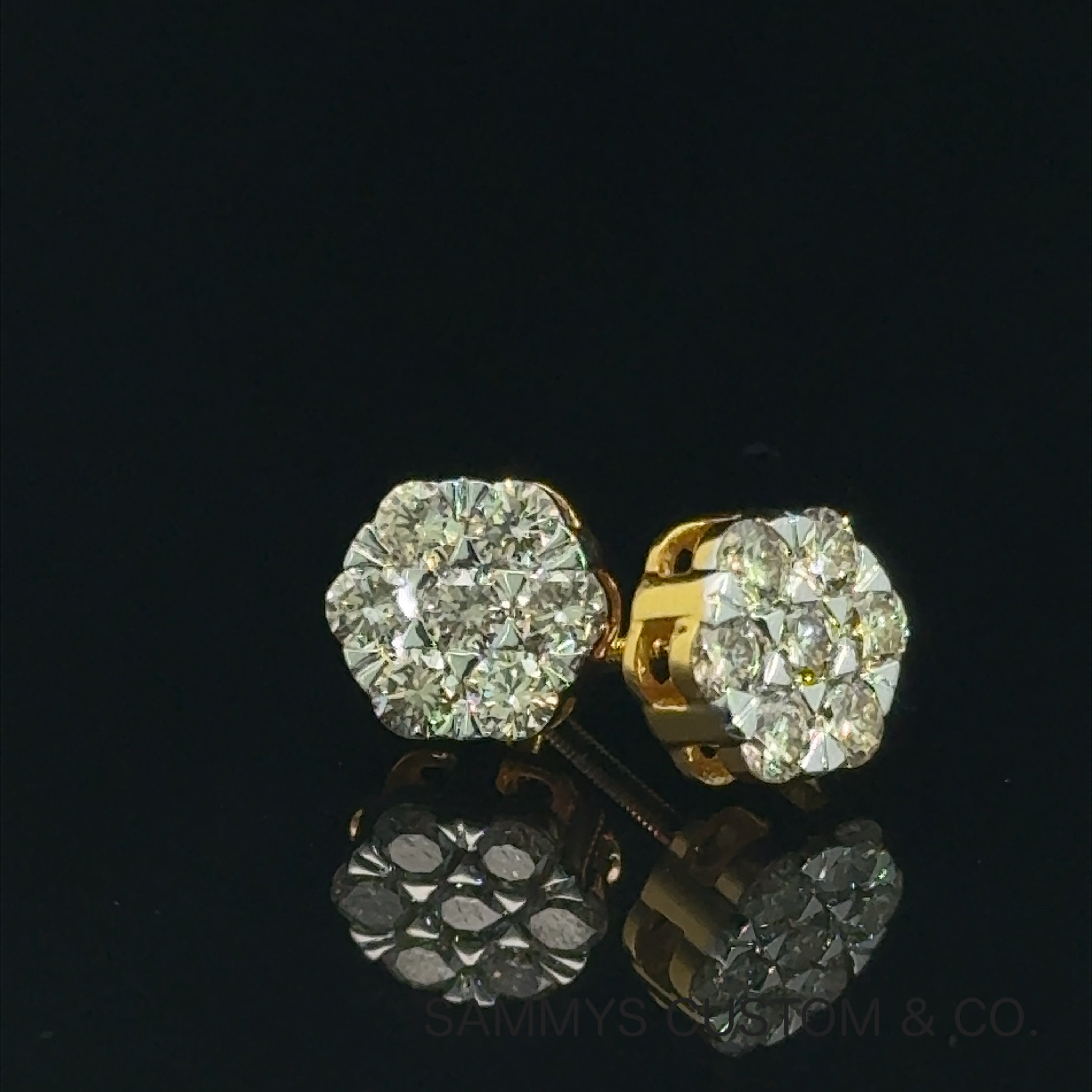 【HYERES LOR】24FW★ Essence Lab Diamond  Earrings 10K YG0001_0491aebc-e303-4b90-ac01