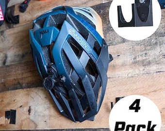 Ganchos de pared para cascos de bicicleta (juego de 4) / Organiza y exhibe tus cascos