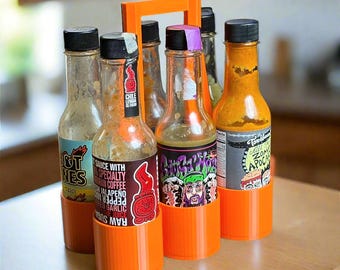 Support pour 6 bouteilles de sauce piquante - Idéal pour les sauces piquantes !