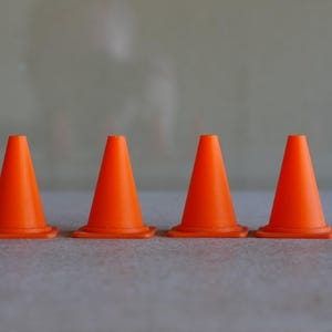 Stackable RC Mini Traffic Cones – Set of 4 Racing Course Accessories
