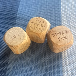 Date Idea Dice / Chore Dice / Custom or Premade / Activity Dice / Decision Making Dice / Custom Engraved Dice