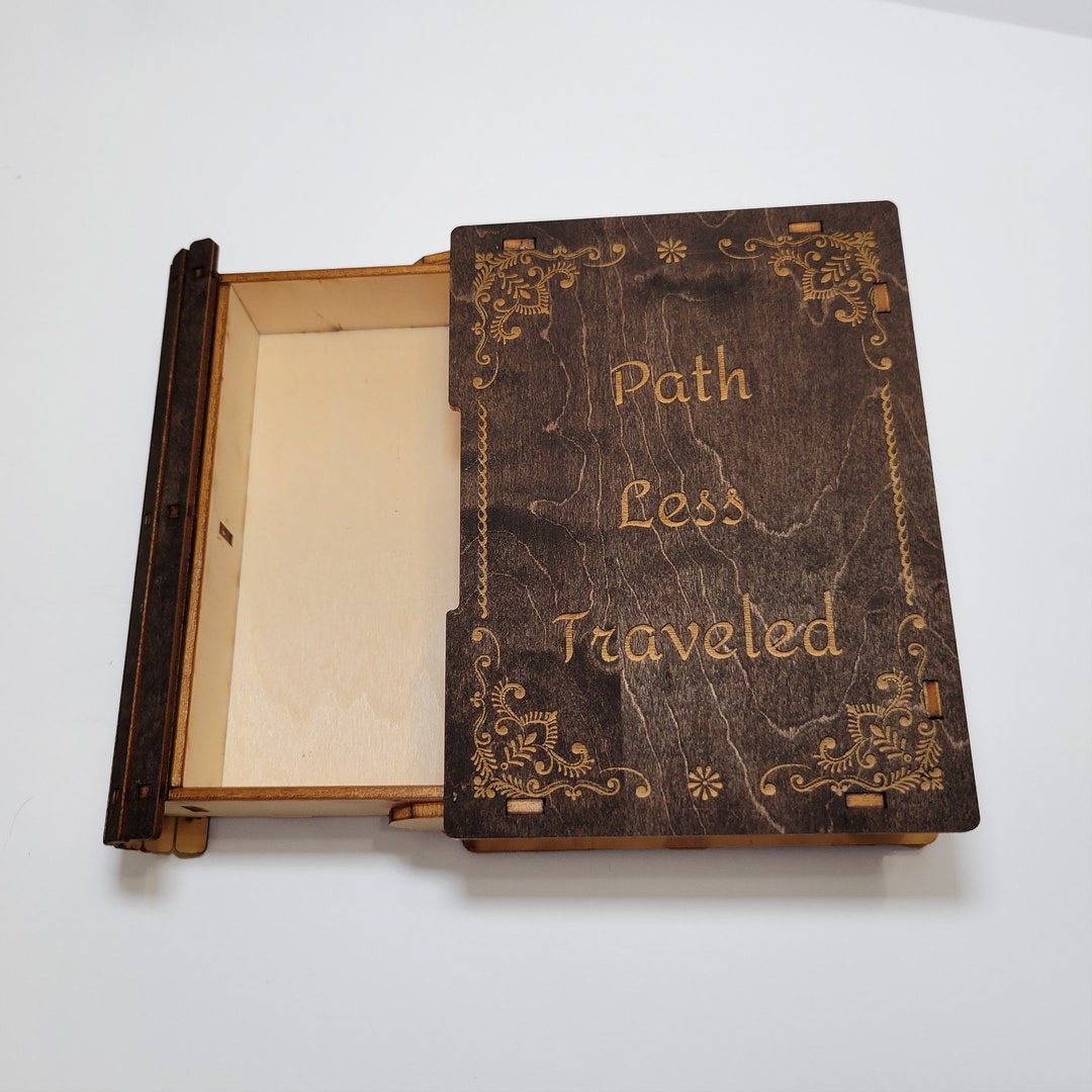 Personalized Wood Book Box, Book Shaped Storage Box, Coffee Table Decor