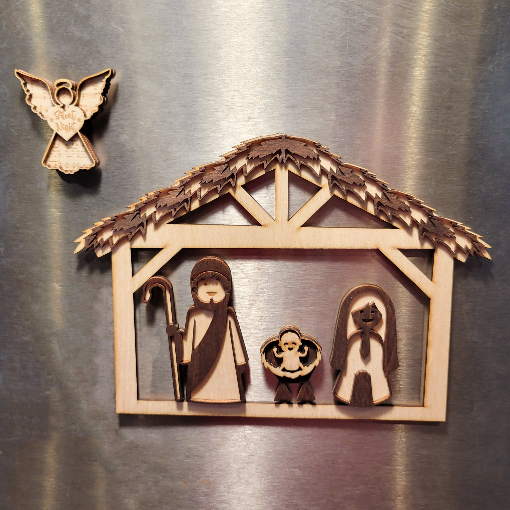 Nativity Scene, Wood Nativity Scene, Boho Nativity