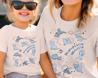 Neurodiverse Universe Shirt, Dinosaur Autism Acceptance Kid Tshirt, Support Autism Awareness Month, SPED Teacher Gift Autism Inclusion Tee