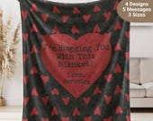 Custom Love Blanket, Gift for Girlfriend Wife Husband Boyfriend Him Her, Personalized Blanket, Soft Valentines Day Love Message Blanket Gift