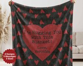 Personalized Blanket Gift, Love Message Blanket, Gift for Girlfriend, Custom Gift, Valentines Day Gift, Gift from Boyfriend, Husband, Wife