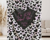 Custom Love Blanket Gift for Girlfriend Wife Husband Boyfriend Him Her, Personalized Blanket Minky Custom Blanket, Love Message Blanket