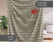 Nana Blanket With Grandkids Names, Personalized Nana Name Blanket, Nana Gigi Mothers Day Gift,  Custom Great Grandma Mimi Blanket Gift