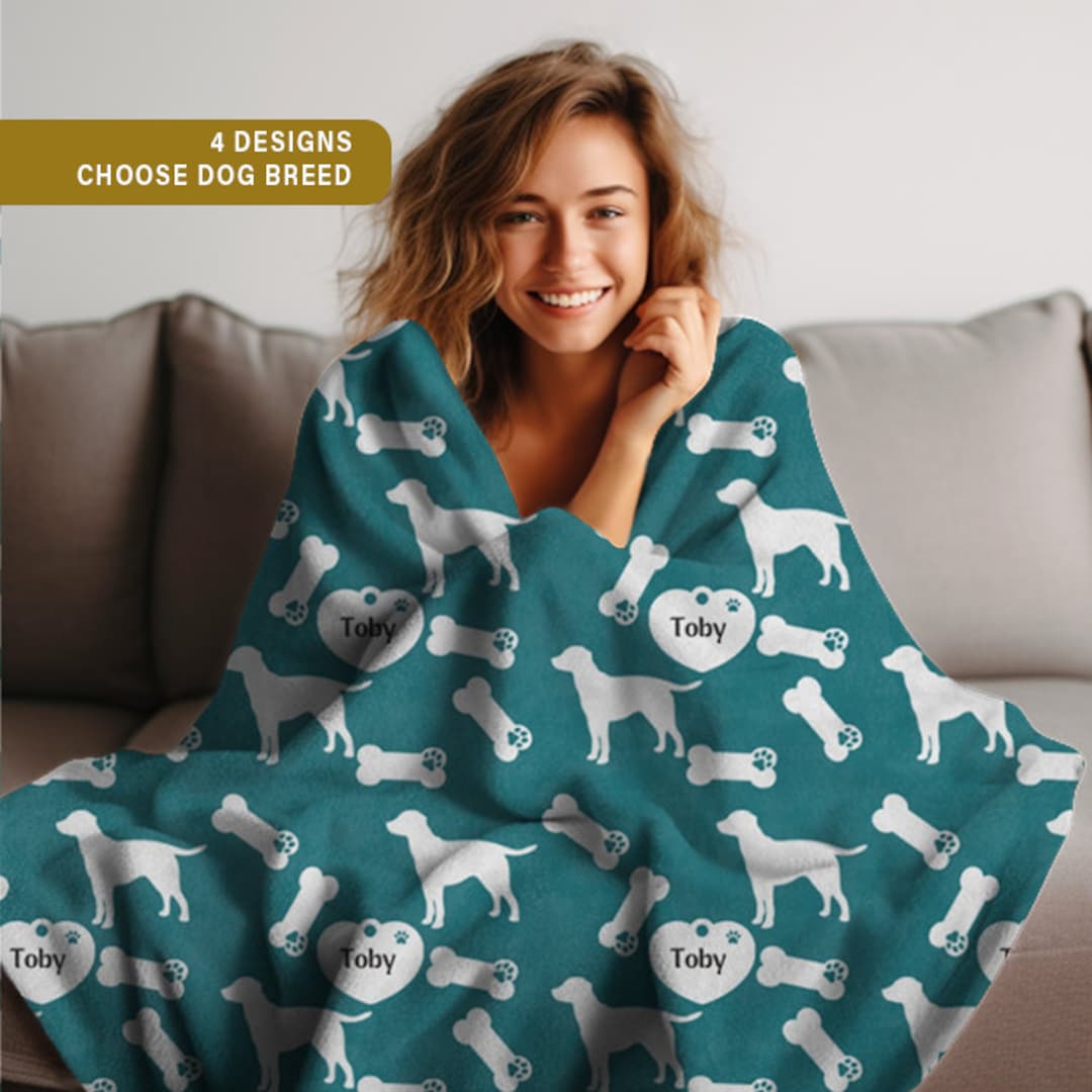 Dog Lovers Blanket, Custom Dog Blanket, Dog Photo Blanket, Dog Memory