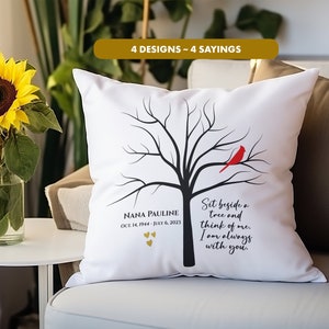 Memorial Pillow Remembrance Gift, In Loving Memory Grandma Father Mother Son Daughter, Loss of Parent Gift, Unique Memorial Gift for Mom Dad