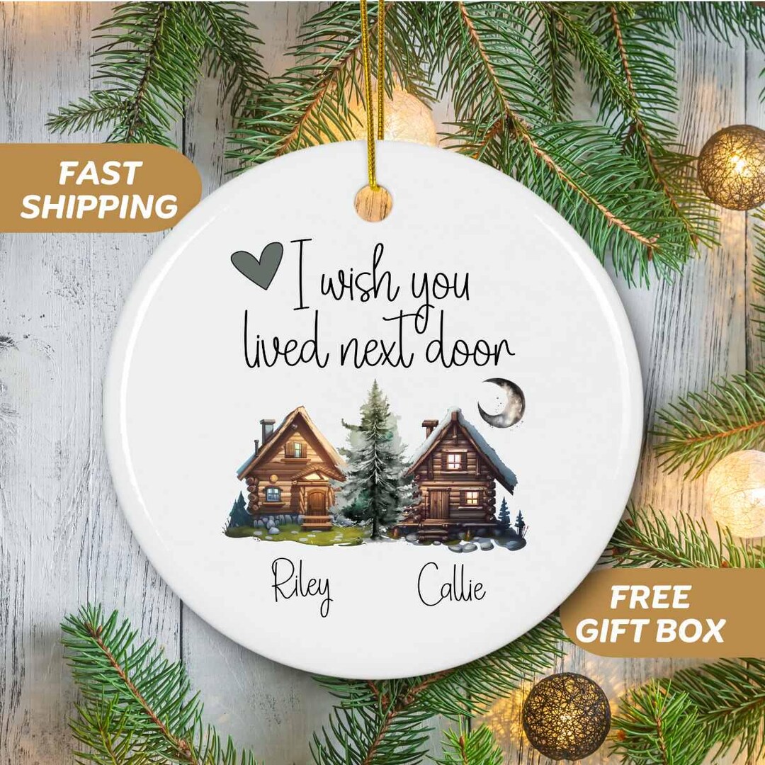 Besties Forever, Gift For Best Friends, Personalized Ornament, Drinking Friends Ceramic Ornament, Christmas Gift Designed By Lineup Alysia