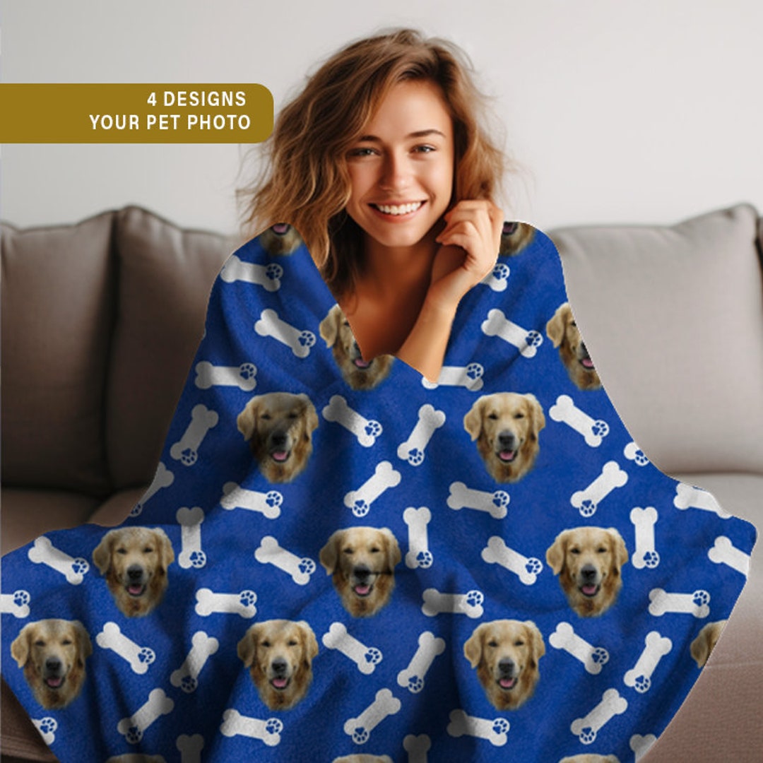 Dog Lovers Blanket, Custom Dog Blanket, Dog Photo Blanket, Dog Memory