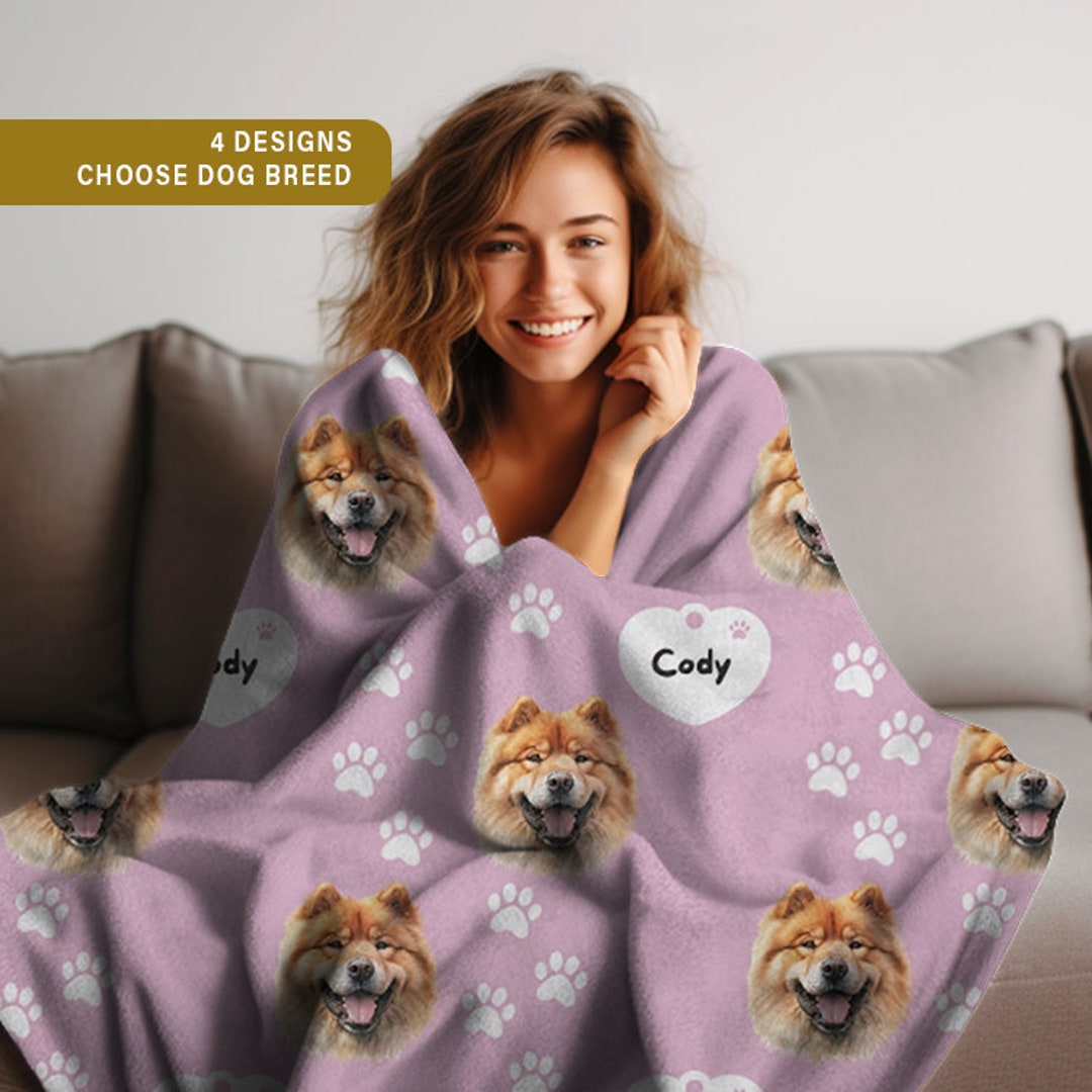 Dog Lovers Blanket, Custom Dog Blanket, Dog Photo Blanket, Dog Memory