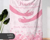 Custom Nana Blanket With Kids Names, Personalized Nana Hug Blanket Gift for Grandma Mothers Day Christmas Valentines Day Gift from Grandkids